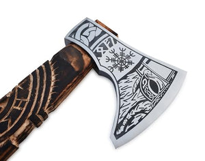 Exquisite Handmade Viking Axe - Ideal for Collectors & Enthusiasts | Authentic, Artisan-Crafted | Medieval Styled Axe with Durable and Robust High Carbon Steel (GC-AX14)