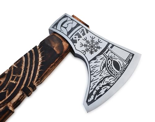 Exquisite Handmade Viking Axe - Ideal for Collectors & Enthusiasts | Authentic, Artisan-Crafted | Medieval Styled Axe with Durable and Robust High Carbon Steel (GC-AX14)