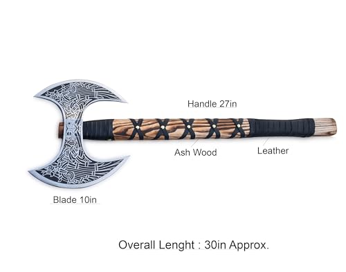 Exquisite Handmade Viking Axe - Ideal for Collectors & Enthusiasts | Authentic, Artisan-Crafted | Medieval Styled Axe with Durable and Robust High Carbon Steel (GC-AX15)