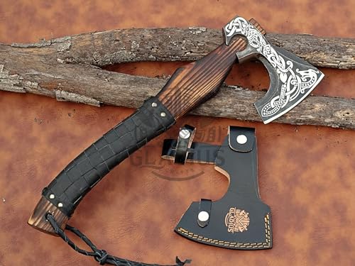 Exquisite Handmade Viking Axe - Ideal for Collectors & Enthusiasts | Authentic, Artisan-Crafted | Medieval Styled Axe with Durable and Robust High Carbon Steel (GC-AX05)