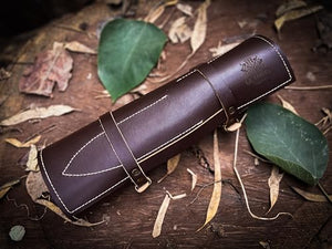 Exquisite 5-Piece Damascus Steel Chef Knife Set with Premium Leather Sheaths and Wood Handles - Ergonomic, Professional, and Ultra Sharp for Professional Kitchen Use