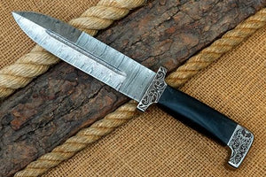 13-Inch Premium High Carbon Steel Bowie Knife - 7 Inch Exceptionally Sharp Fixed Blade with 6 Inch Handle for Hunting and Self-Defense