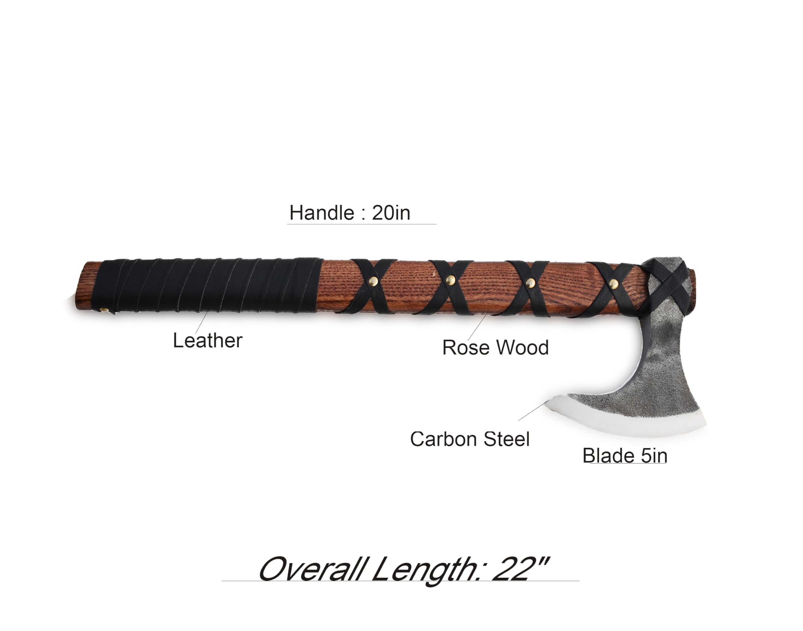 Exquisite Handmade Viking Axe - Ideal for Collectors & Enthusiasts | Authentic, Artisan-Crafted | Medieval Styled Axe with Durable and Robust High Carbon Steel (GC-AX10)