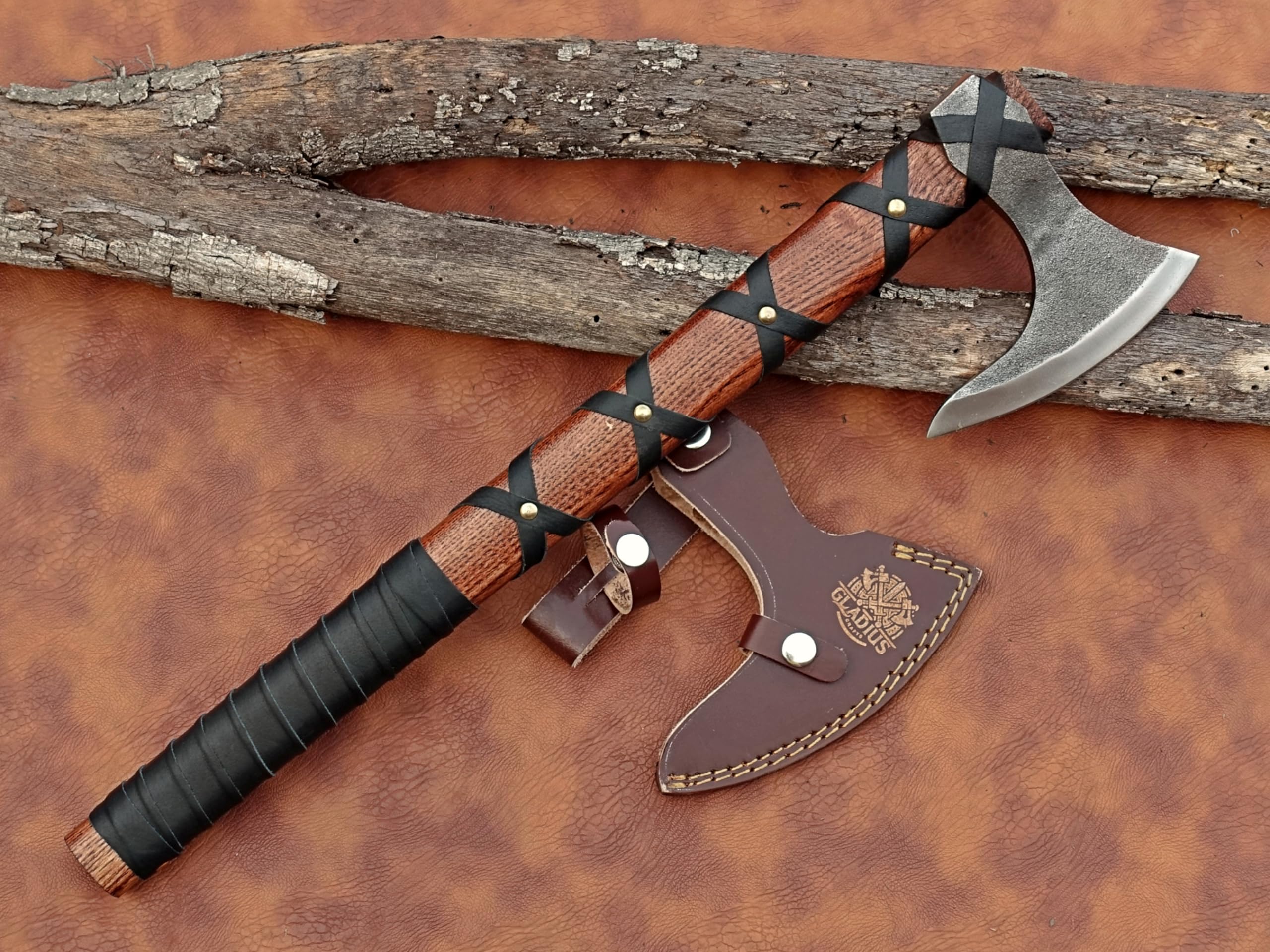 Exquisite Handmade Viking Axe - Ideal for Collectors & Enthusiasts | Authentic, Artisan-Crafted | Medieval Styled Axe with Durable and Robust High Carbon Steel (GC-AX10)